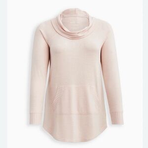 Torrid Women's Soft Pink Cowl Neck Sweater